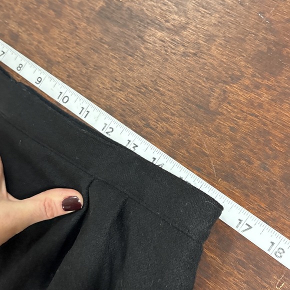 Vtg Allyson Wood 100% Wool Skirt Black Womens 16 Classic Minimalist Career USA - Picture 7 of 8